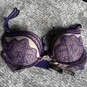 Beautiful Purple Lace Push Up Bra